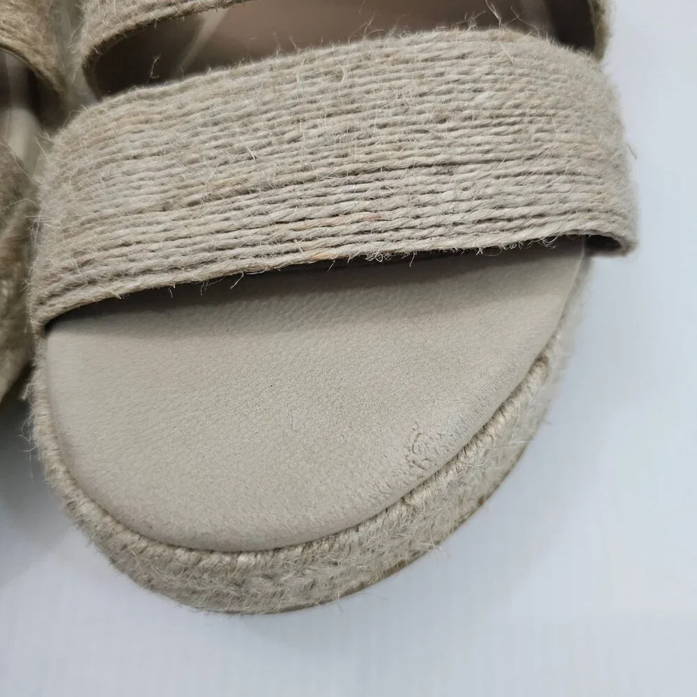 Eileen Fisher Mayla Espadrille Sandal Womens 8 Jute Platform Slide Summer - Picture 6 of 14